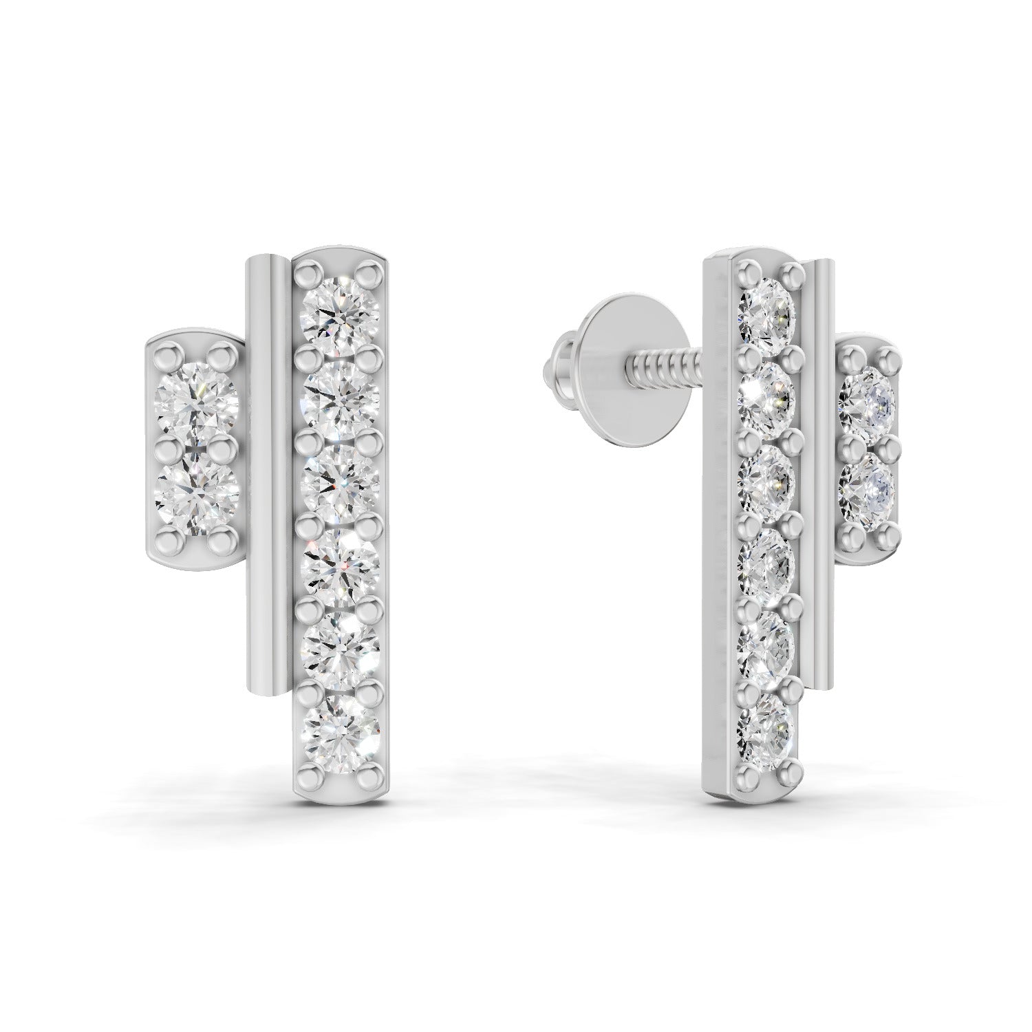 0.35 Carat Earrings 14K - White Gold