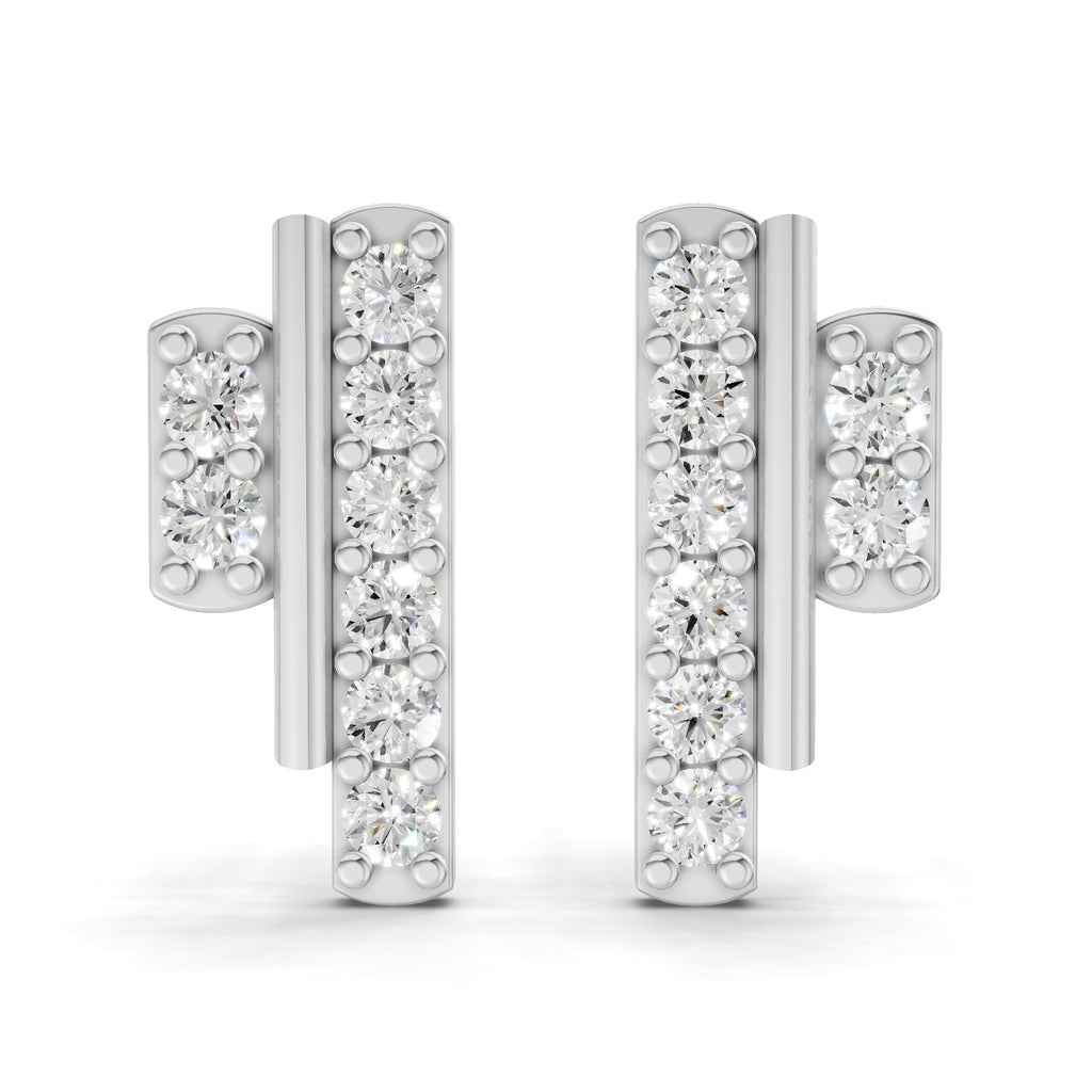 0.35 Carat Earrings 14K - White Gold