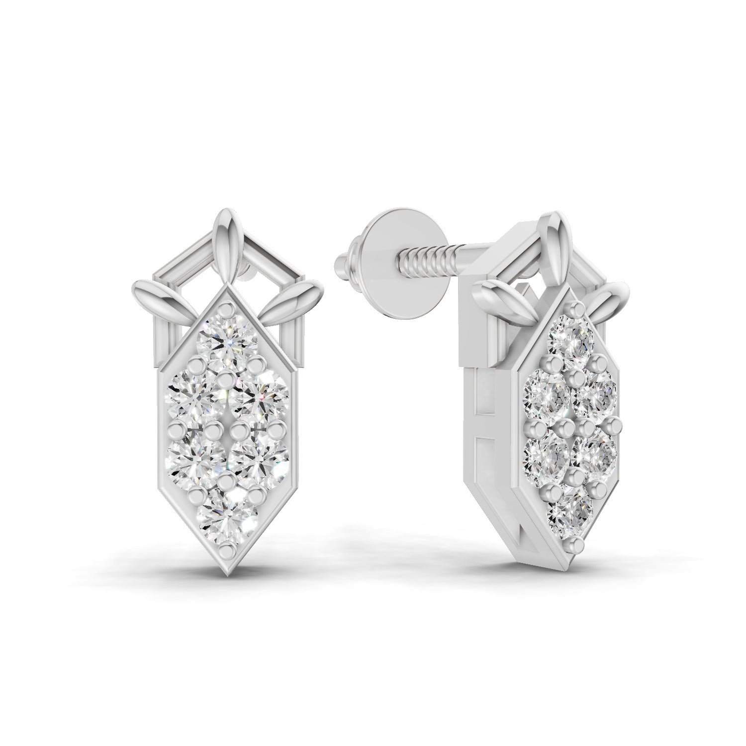 0.3 Carat Earrings 14K - White Gold