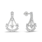 0.46 Carat Trinity Sparkle Earrings 14K - White Gold