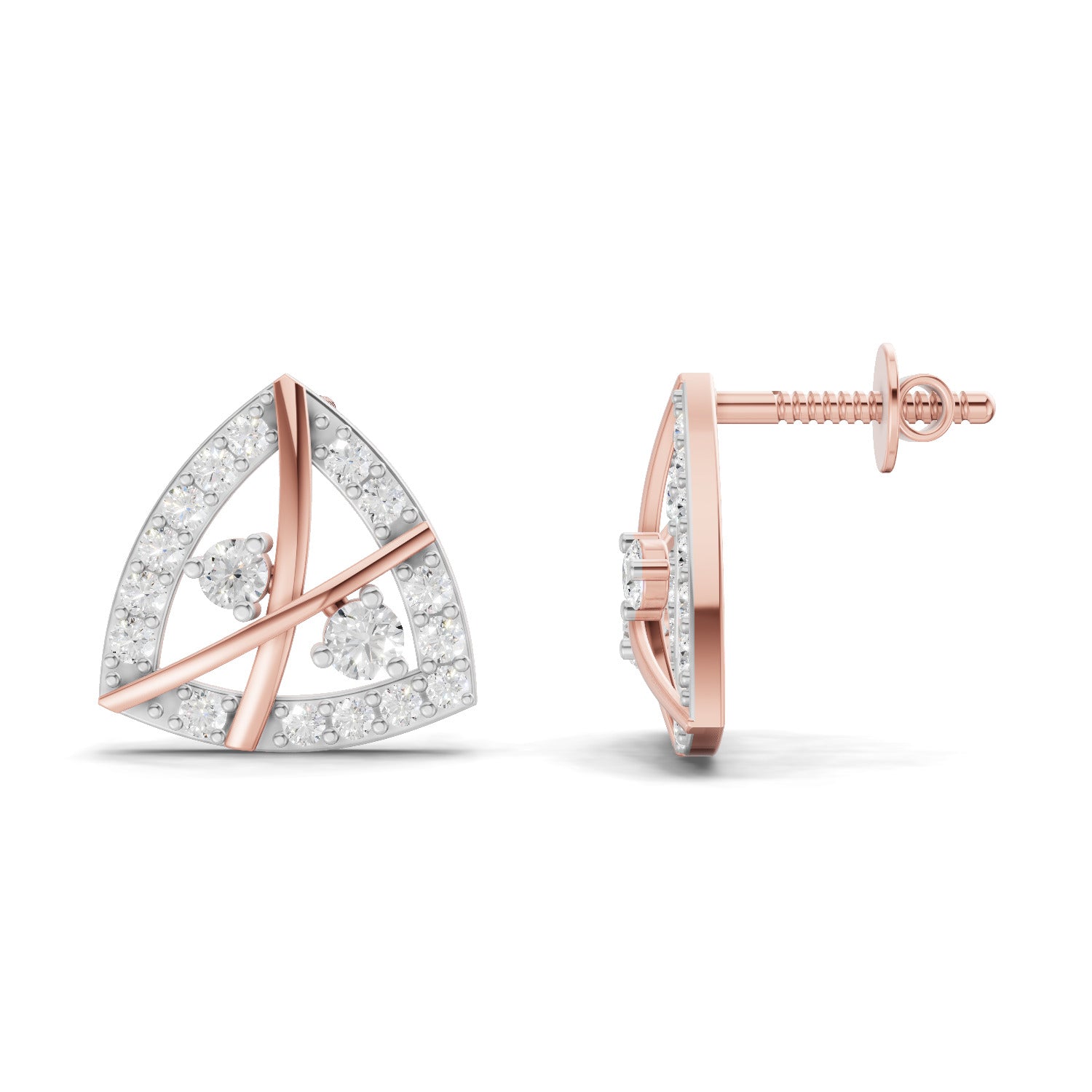 0.45 Carat Facetra Earrings 14K - Rose Gold