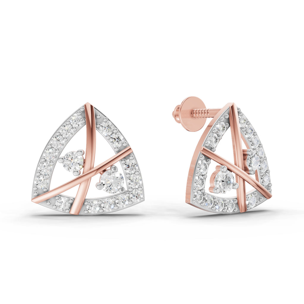 0.45 Carat Facetra Earrings 14K - Rose Gold