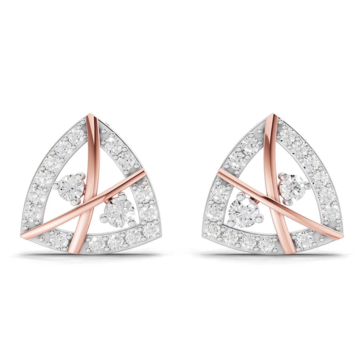 0.45 Carat Facetra Earrings 14K - Rose Gold
