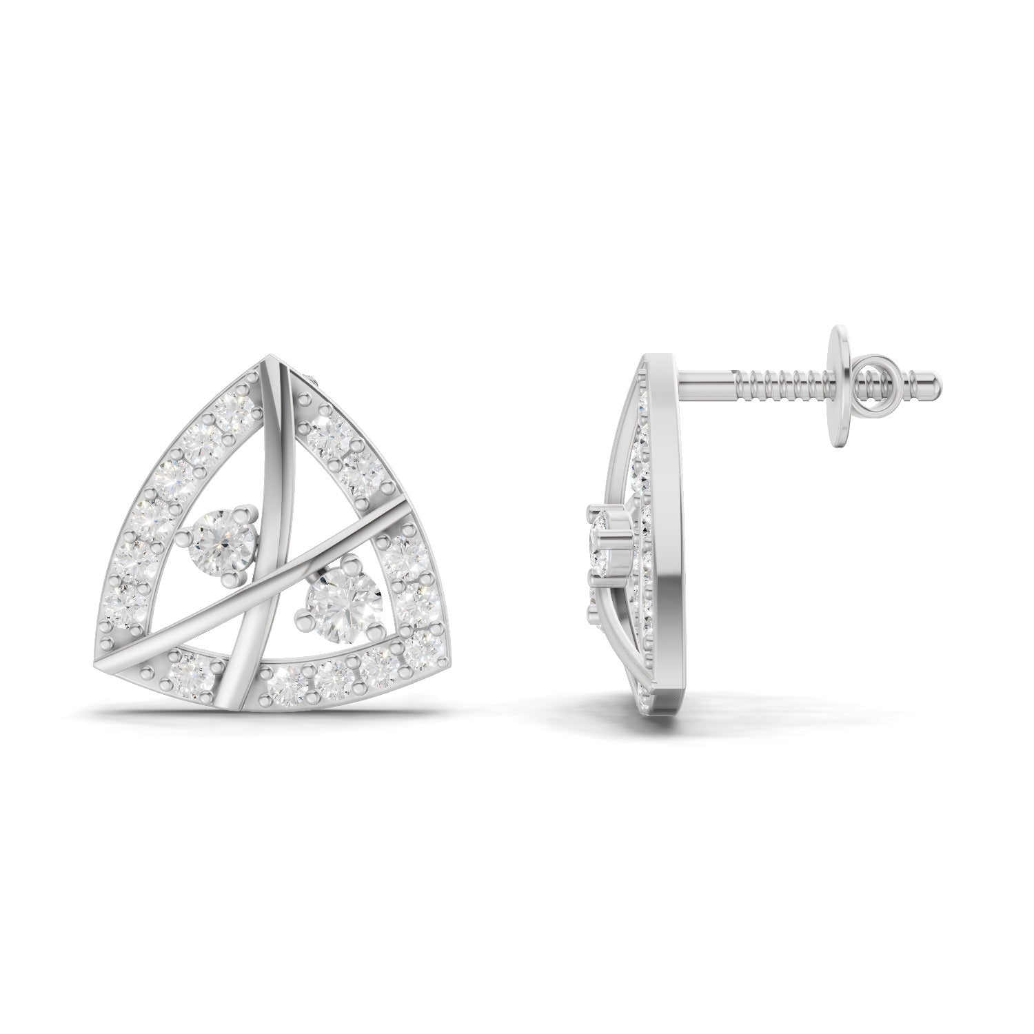 0.45 Carat Facetra Earrings 14K - White Gold