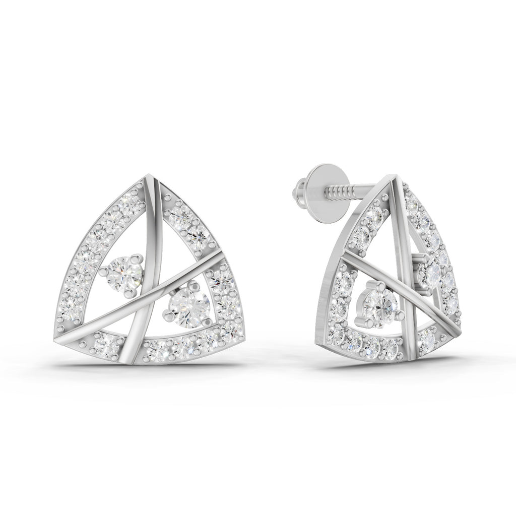0.45 Carat Facetra Earrings 14K - White Gold