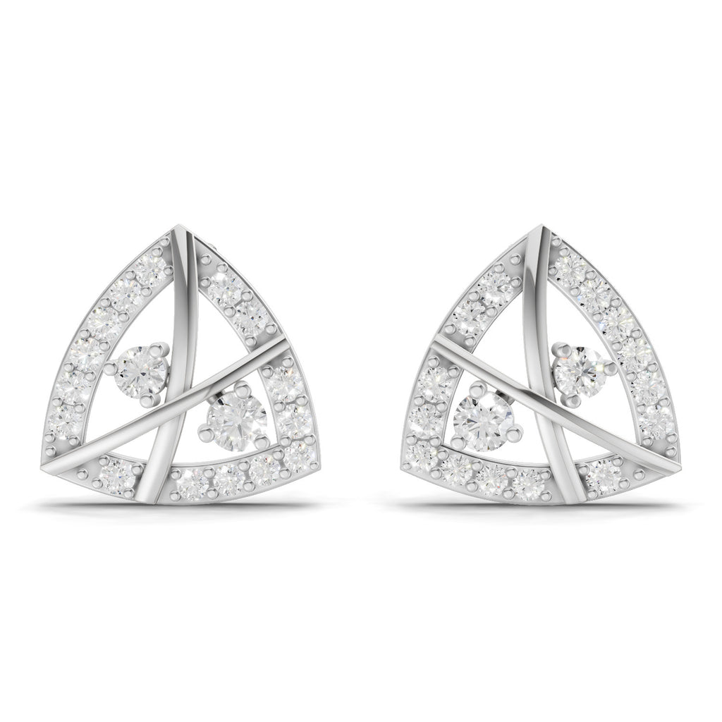 0.45 Carat Facetra Earrings 14K - White Gold