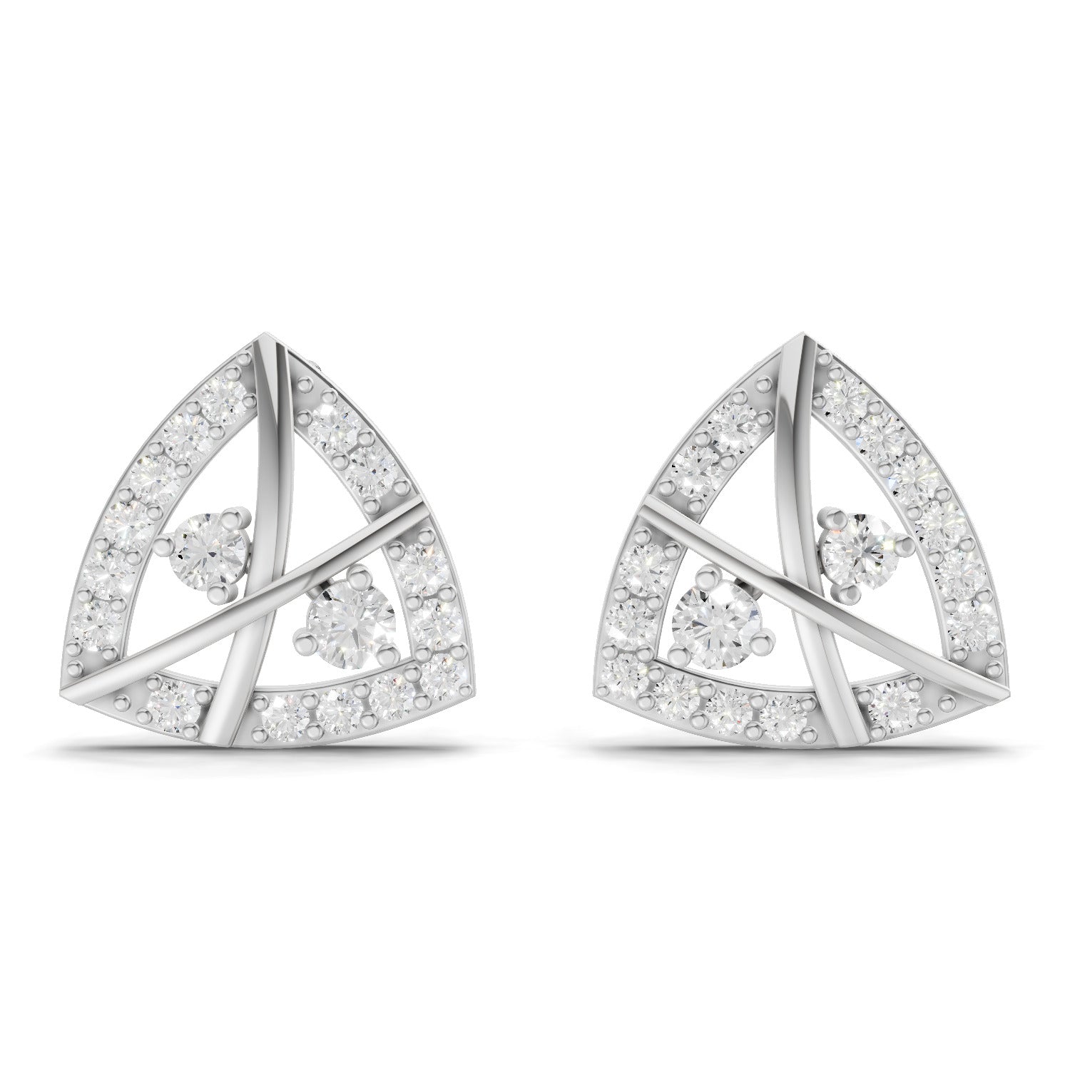 0.45 Carat Facetra Earrings 14K - White Gold