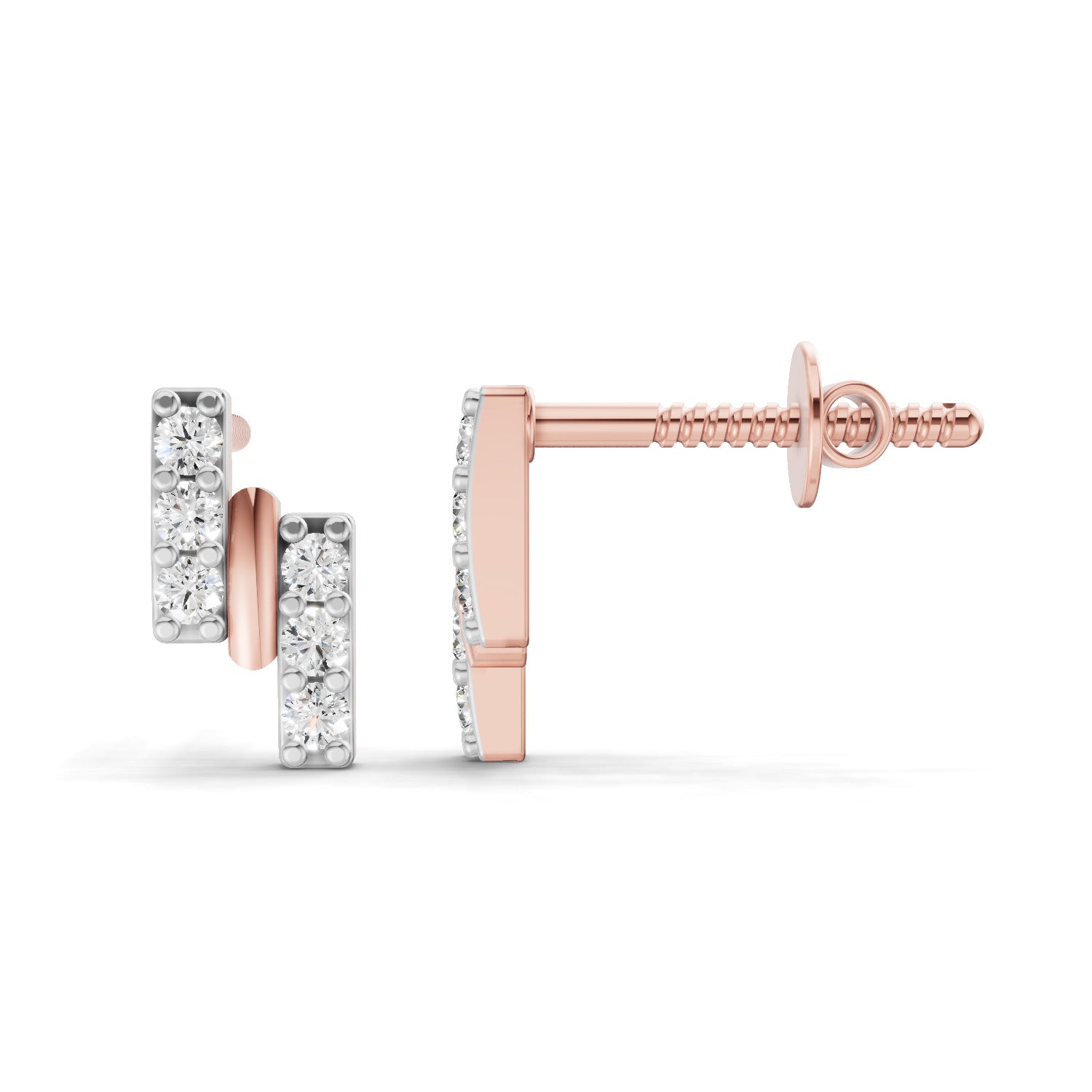 0.22 Carat Earrings 14K - Rose Gold