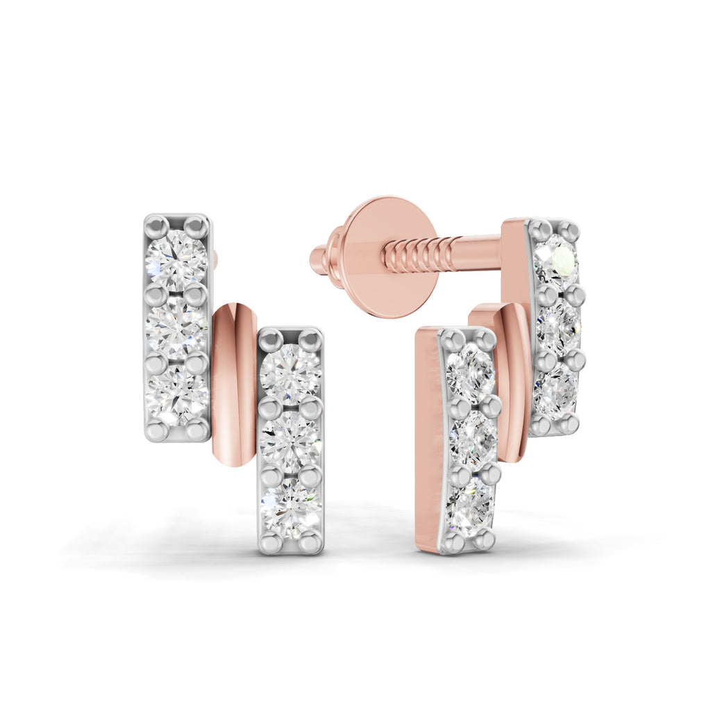 0.22 Carat Earrings 14K - Rose Gold