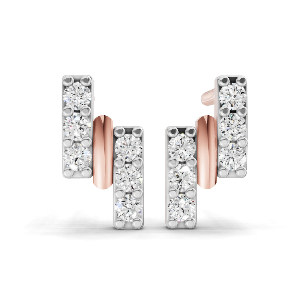 0.22 Carat Earrings 14K - Rose Gold