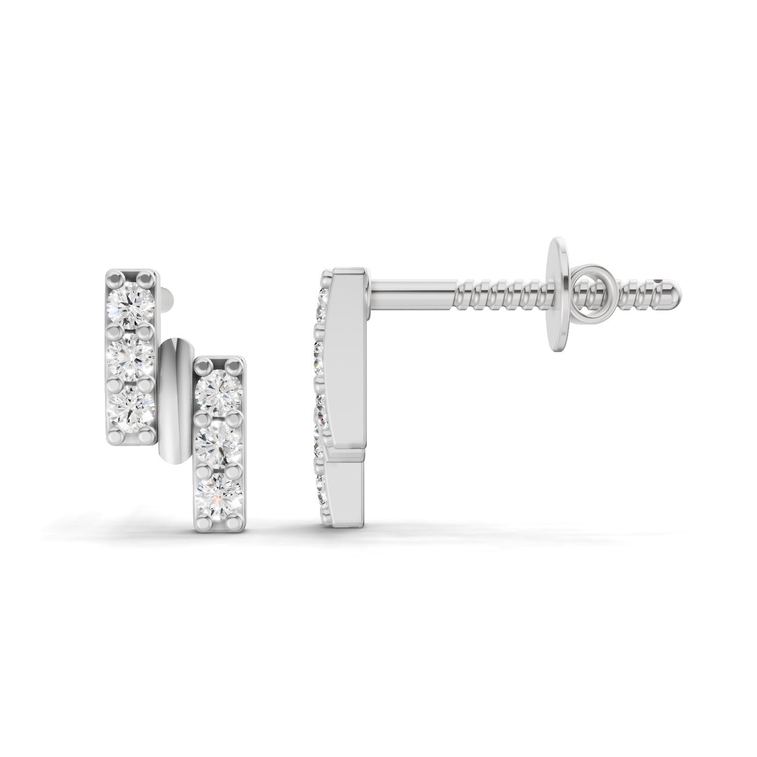 0.22 Carat Earrings 14K - White Gold