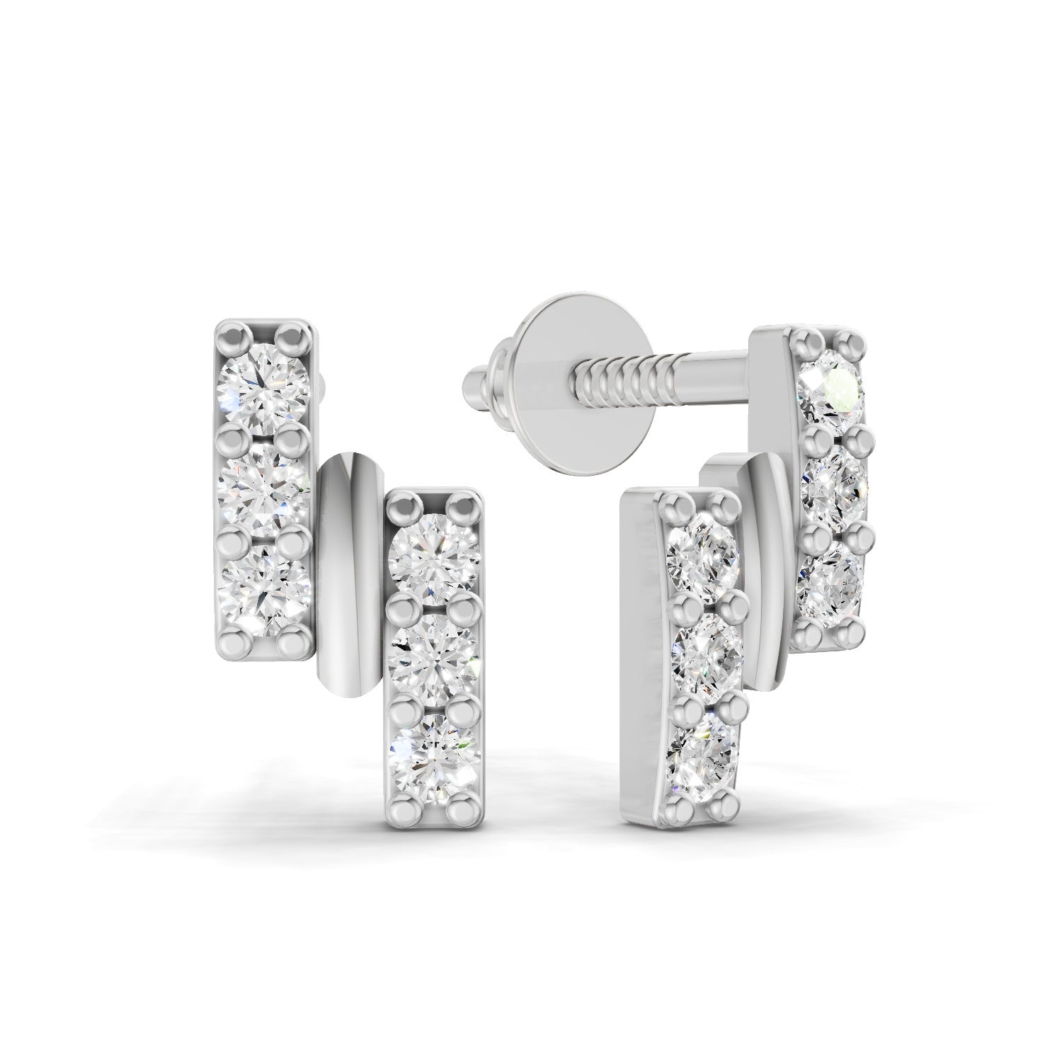 0.22 Carat Earrings 14K - White Gold