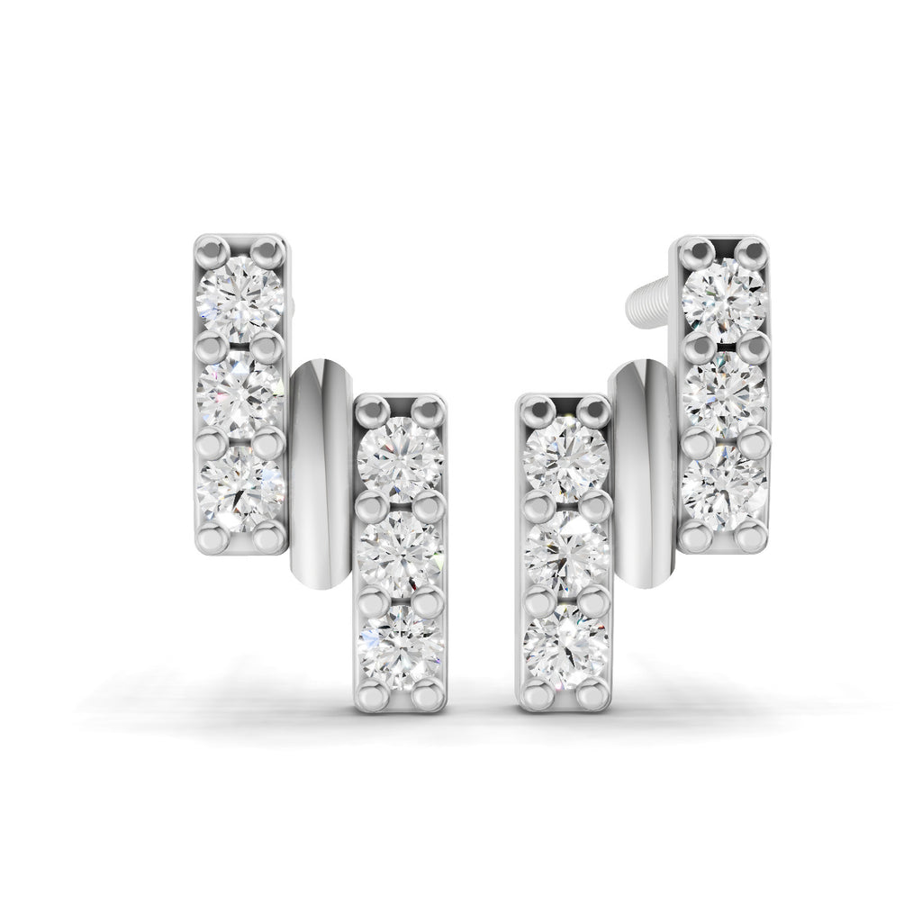 0.22 Carat Earrings 14K - White Gold