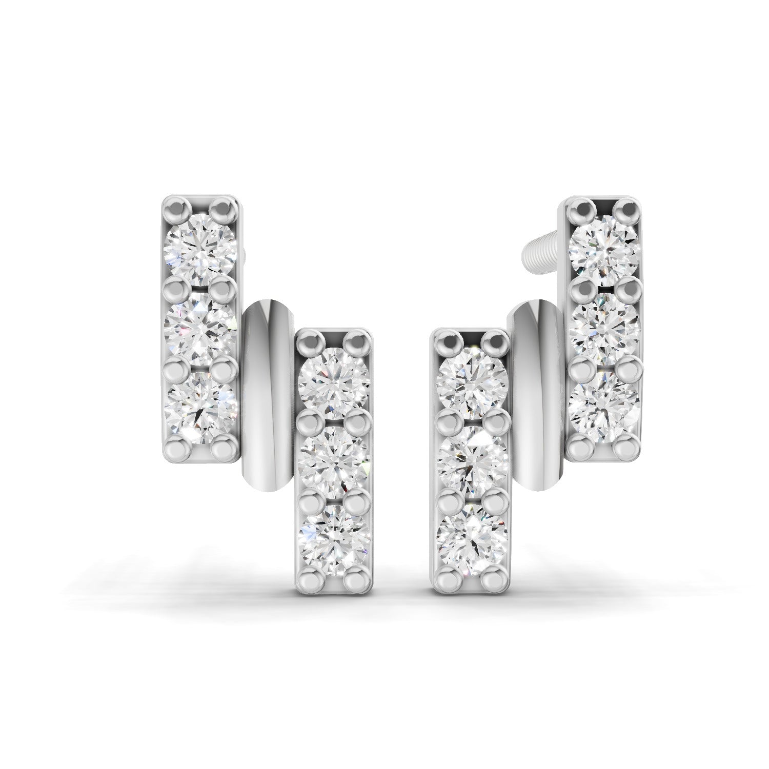 0.22 Carat Earrings 14K - White Gold