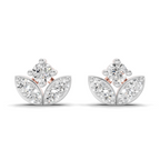 0.23 Carat Leaf Petal Stud Earrings 14K - Rose Gold