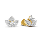 0.23 Carat Leaf Petal Stud Earrings 14K
