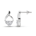 0.94 Carat Platinum And Diamond Stud Earrings 14K - White Gold