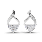 0.94 Carat Platinum And Diamond Stud Earrings 14K - White Gold