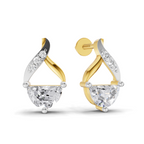 0.94 Carat Platinum And Diamond Stud Earrings 14K