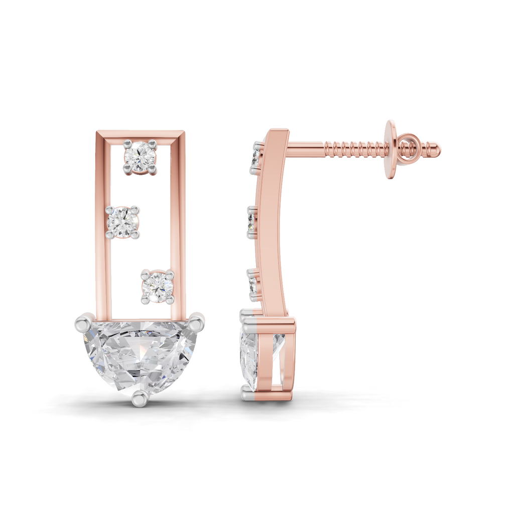 1.65 Carat Eternal Curve Earrings 14K - Rose Gold