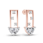 1.65 Carat Eternal Curve Earrings 14K - Rose Gold