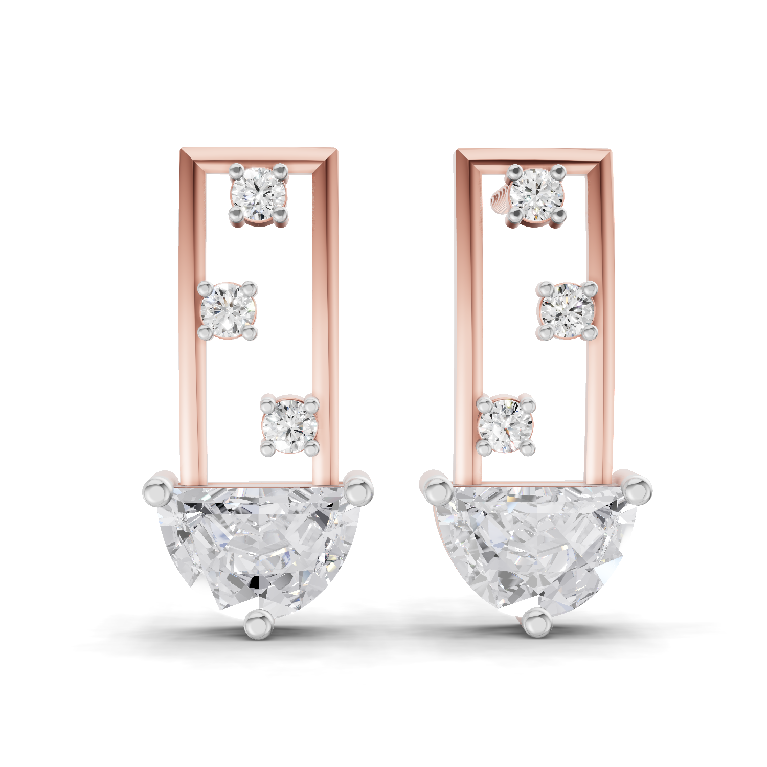1.65 Carat Eternal Curve Earrings 14K - Rose Gold