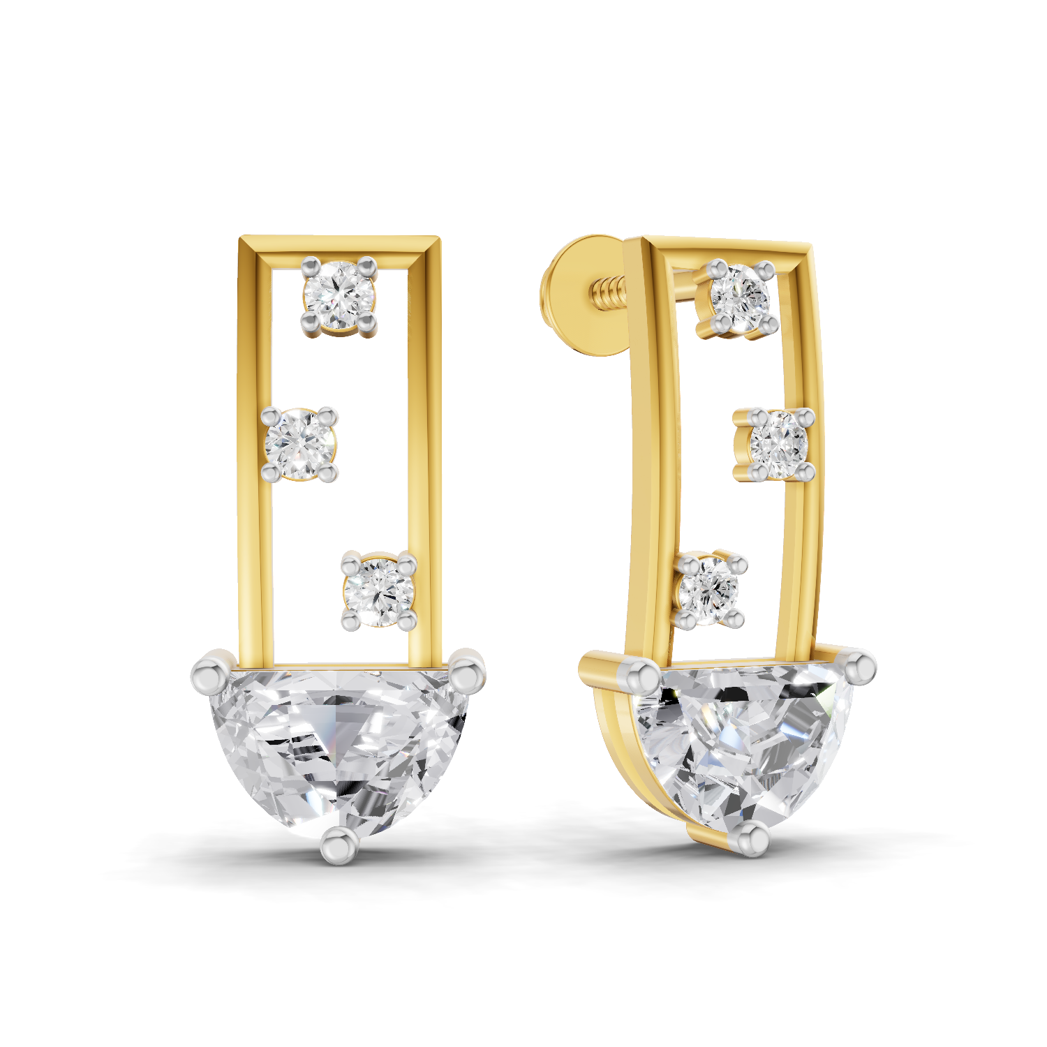 1.65 Carat Eternal Curve Earrings 14K