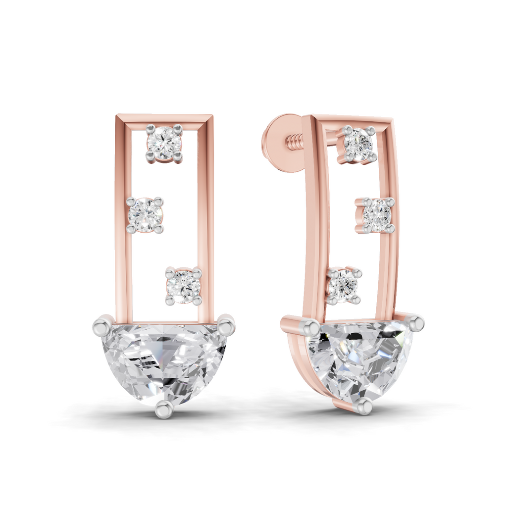1.44 Carat Eternal Curve Earrings 14K - Rose Gold