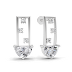 1.44 Carat Eternal Curve Earrings 14K - White Gold