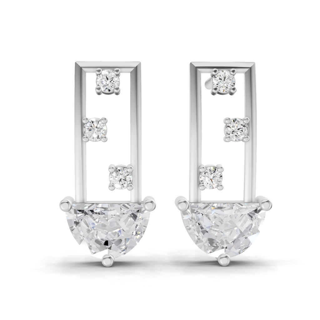 1.44 Carat Eternal Curve Earrings 14K - White Gold