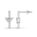 0.84 Carat Luna Drop Earrings 14K - White Gold