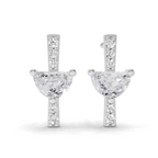 0.84 Carat Luna Drop Earrings 14K - White Gold