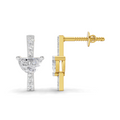 0.84 Carat Luna Drop Earrings 14K