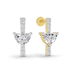 0.84 Carat Luna Drop Earrings 14K