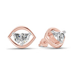 0.7 Carat Floral Earrings 14K - Rose Gold