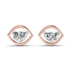 0.7 Carat Floral Earrings 14K - Rose Gold