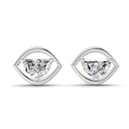 0.7 Carat Floral Earrings 14K - White Gold