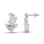 1.81 Carat Floral Trellis Earrings 14K - White Gold