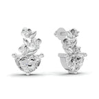 1.81 Carat Floral Trellis Earrings 14K - White Gold