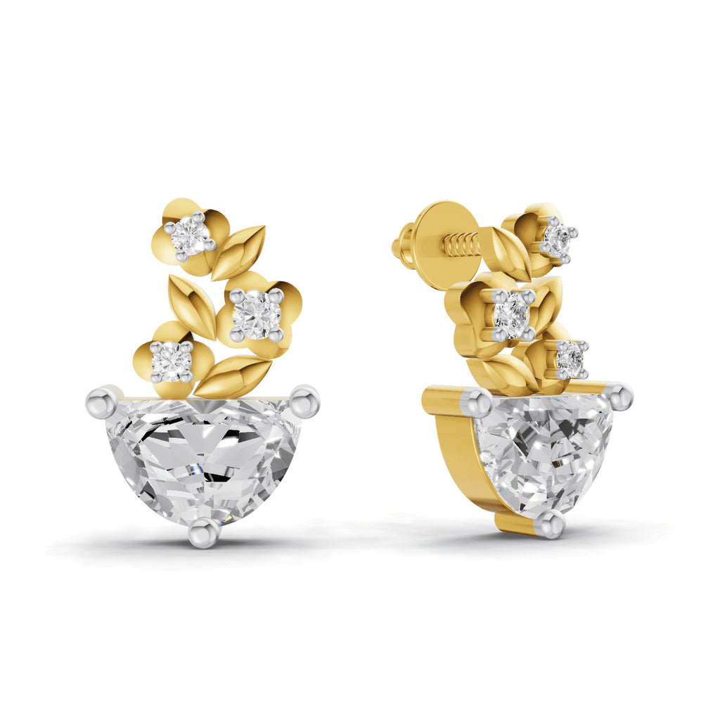 1.81 Carat Floral Trellis Earrings 14K
