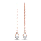 0.85 Carat threader Earrings 14K - Rose Gold