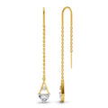 0.85 Carat threader Earrings 14K