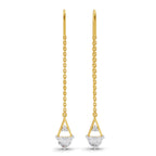 0.85 Carat threader Earrings 14K