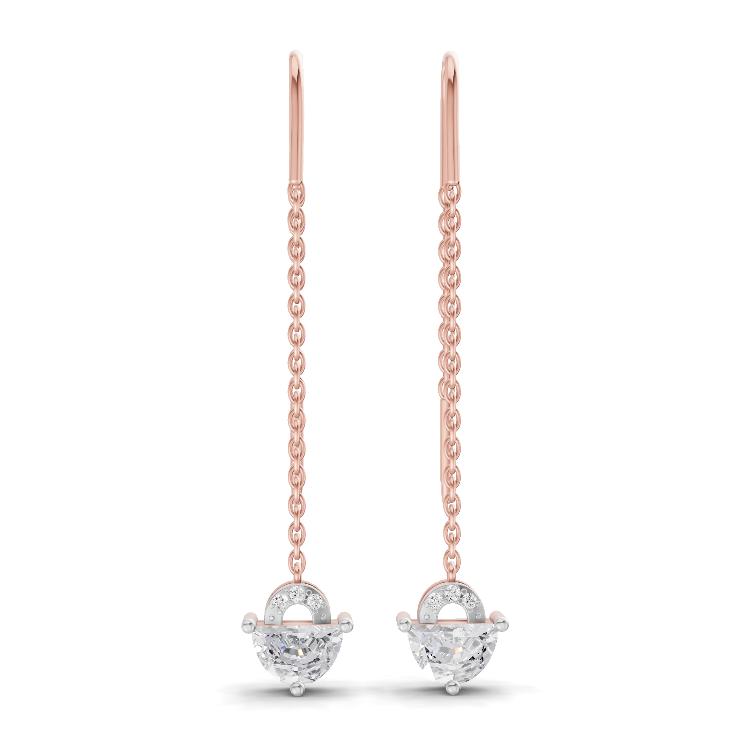 1.49 Carat Earrings 14K - Rose Gold