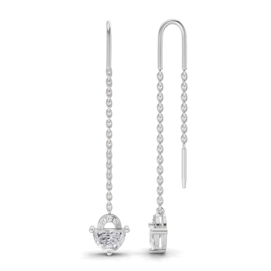 1.49 Carat Earrings 14K - White Gold