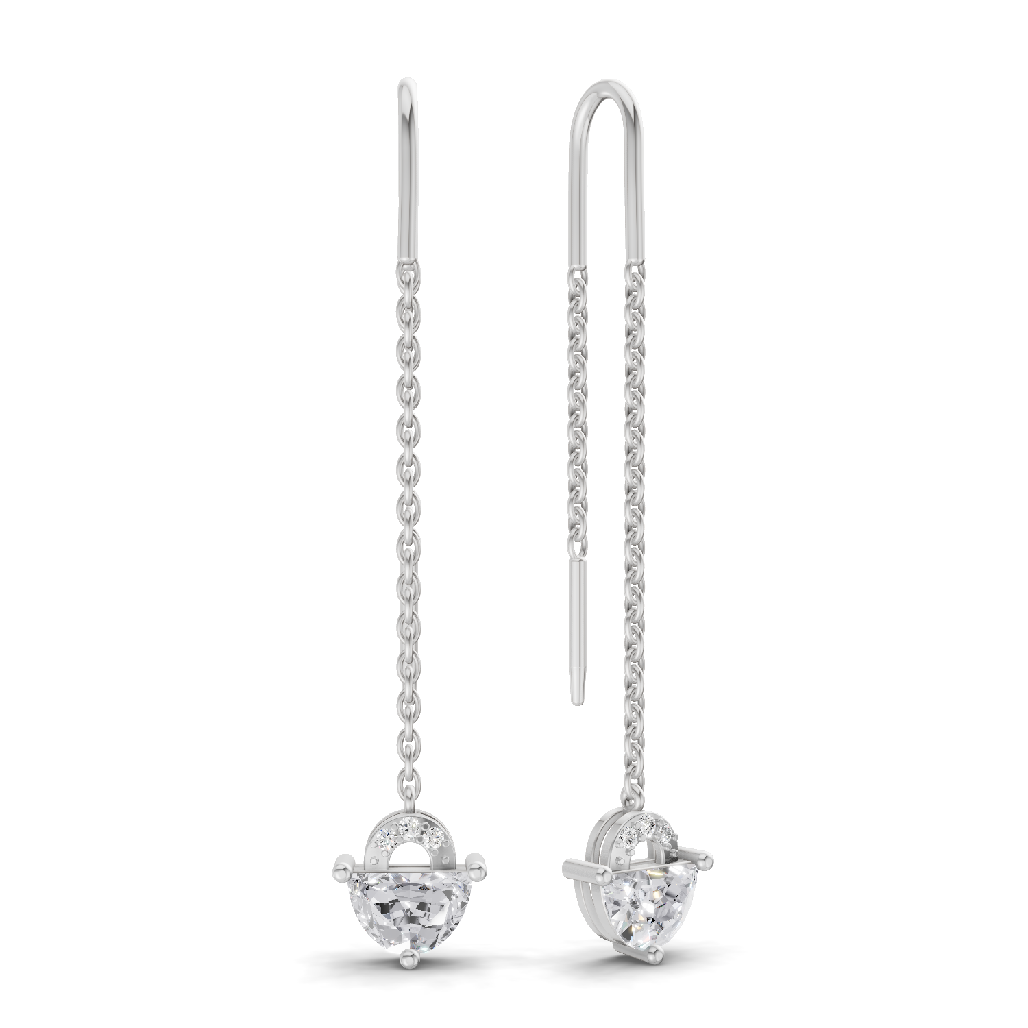 1.49 Carat Earrings 14K - White Gold