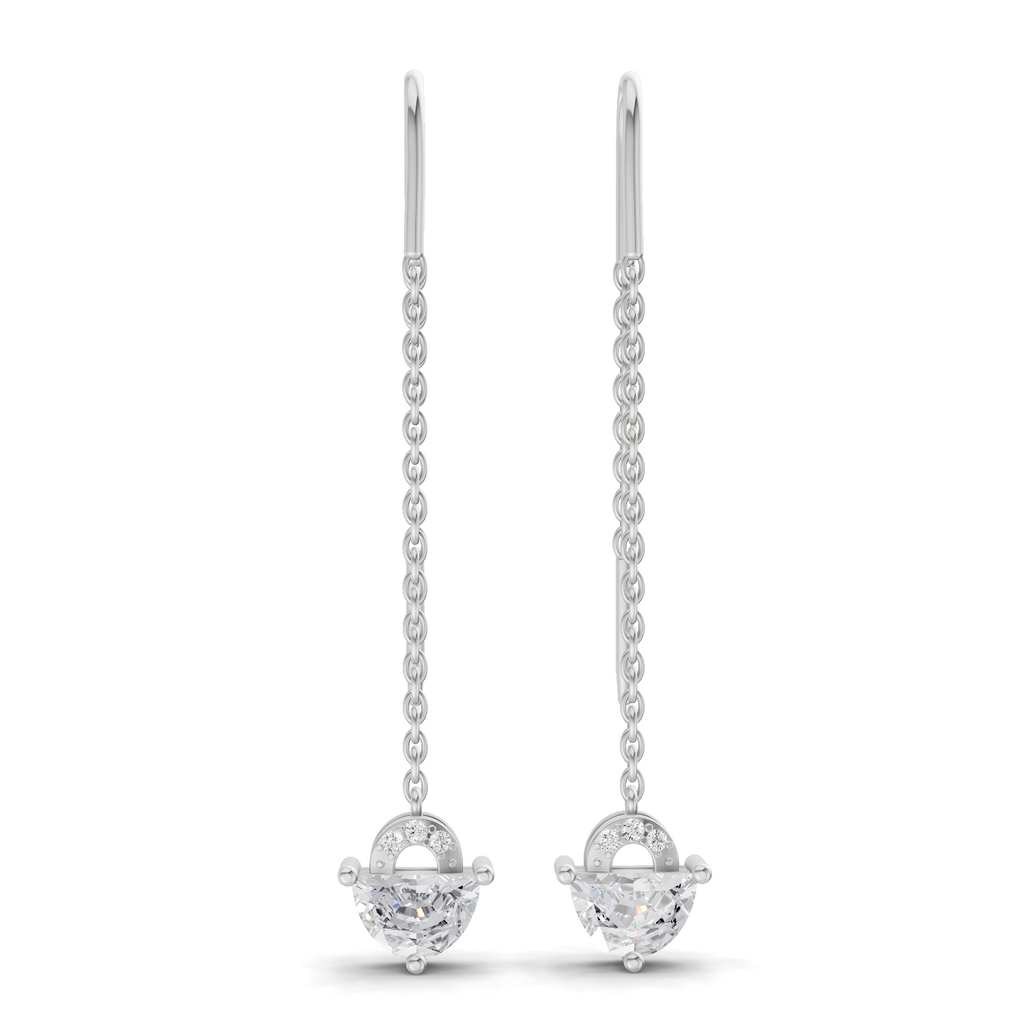 1.49 Carat Earrings 14K - White Gold