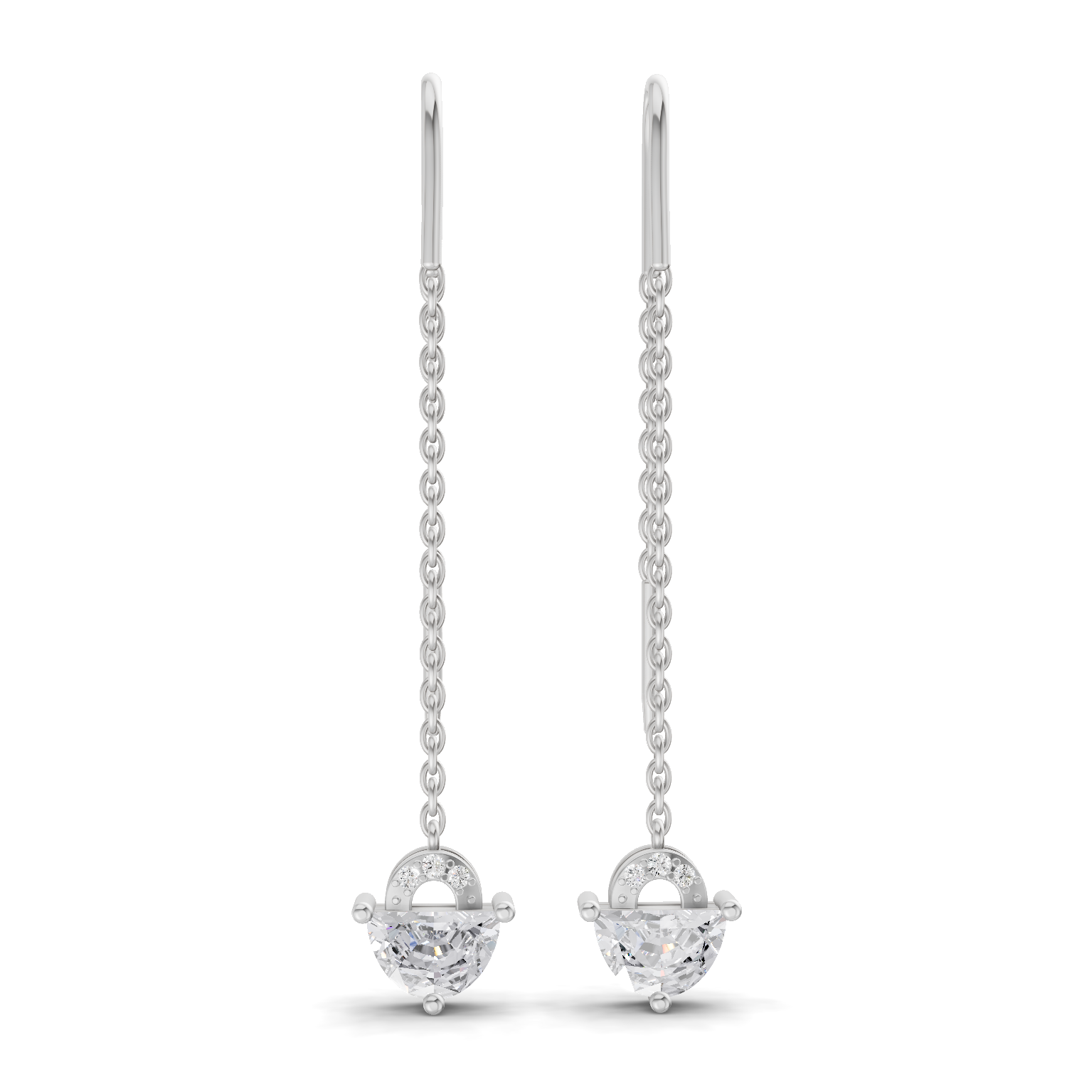 1.49 Carat Earrings 14K - White Gold