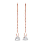 0.84 Carat Luna Threader Earrings 14K - Rose Gold