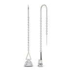 0.84 Carat Luna Threader Earrings 14K - White Gold